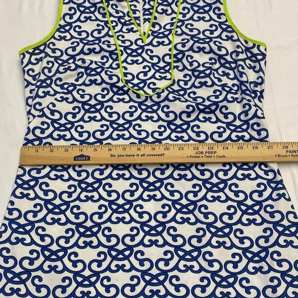 Sleeveless Dress Tunic Neckline Sheath Blue Green Golf Tennis 8 Vince Camuto GUC - Picture 9 of 10